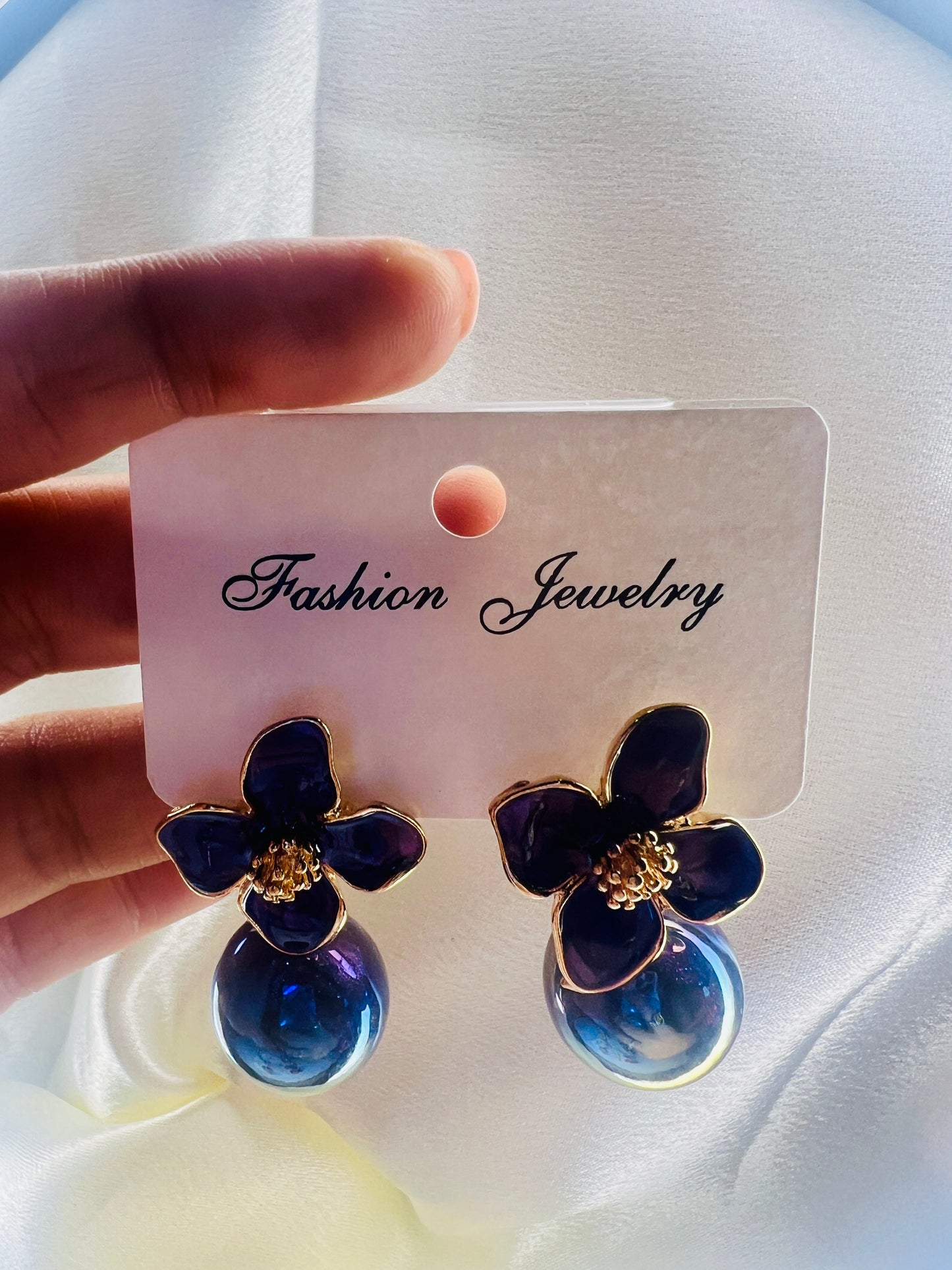 Fancy Due Drop Floral Earrings