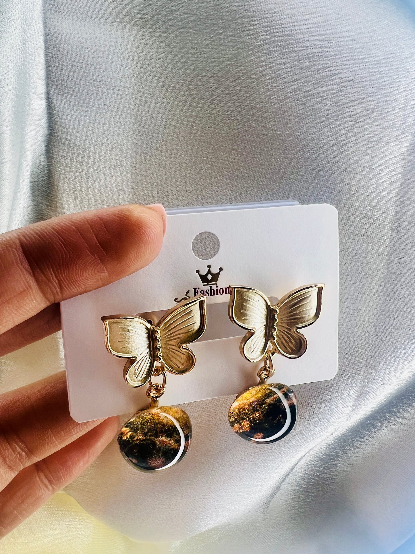 Fancy Butterfly Drop Earrings