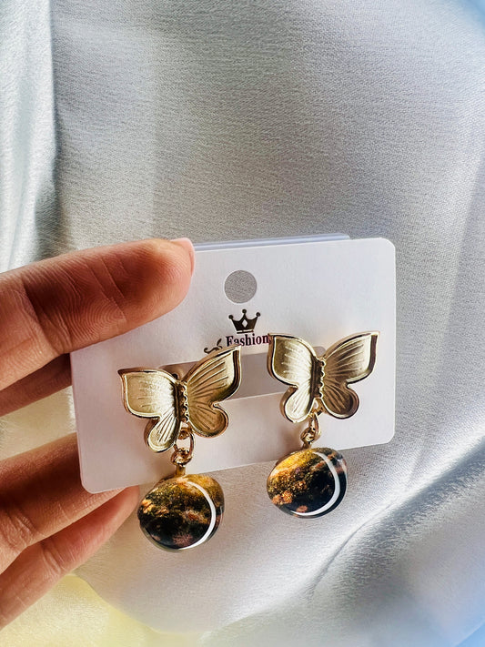 Fancy Butterfly Drop Earrings